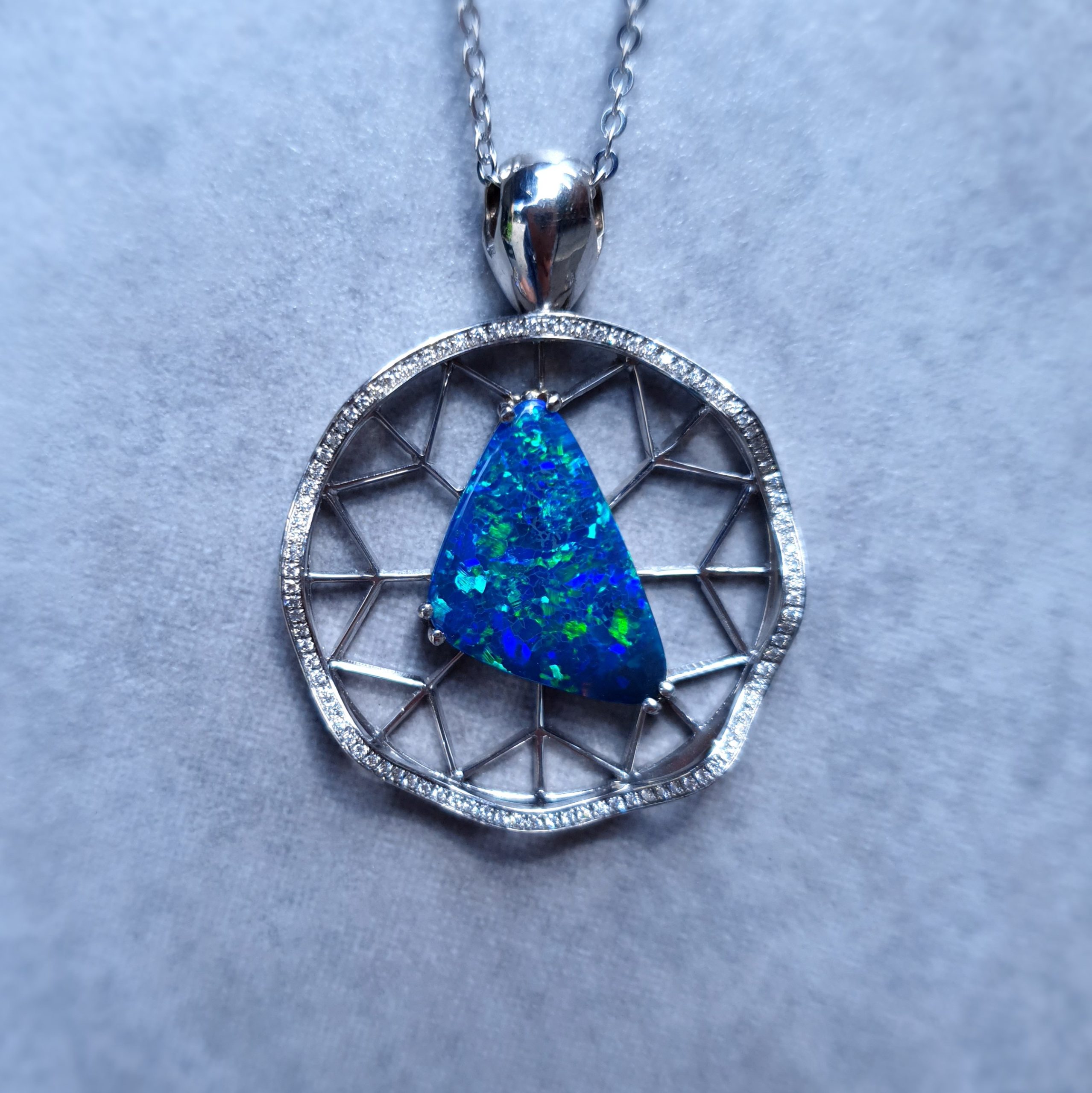 Black Opal Dream Catcher Pendant - Image 2