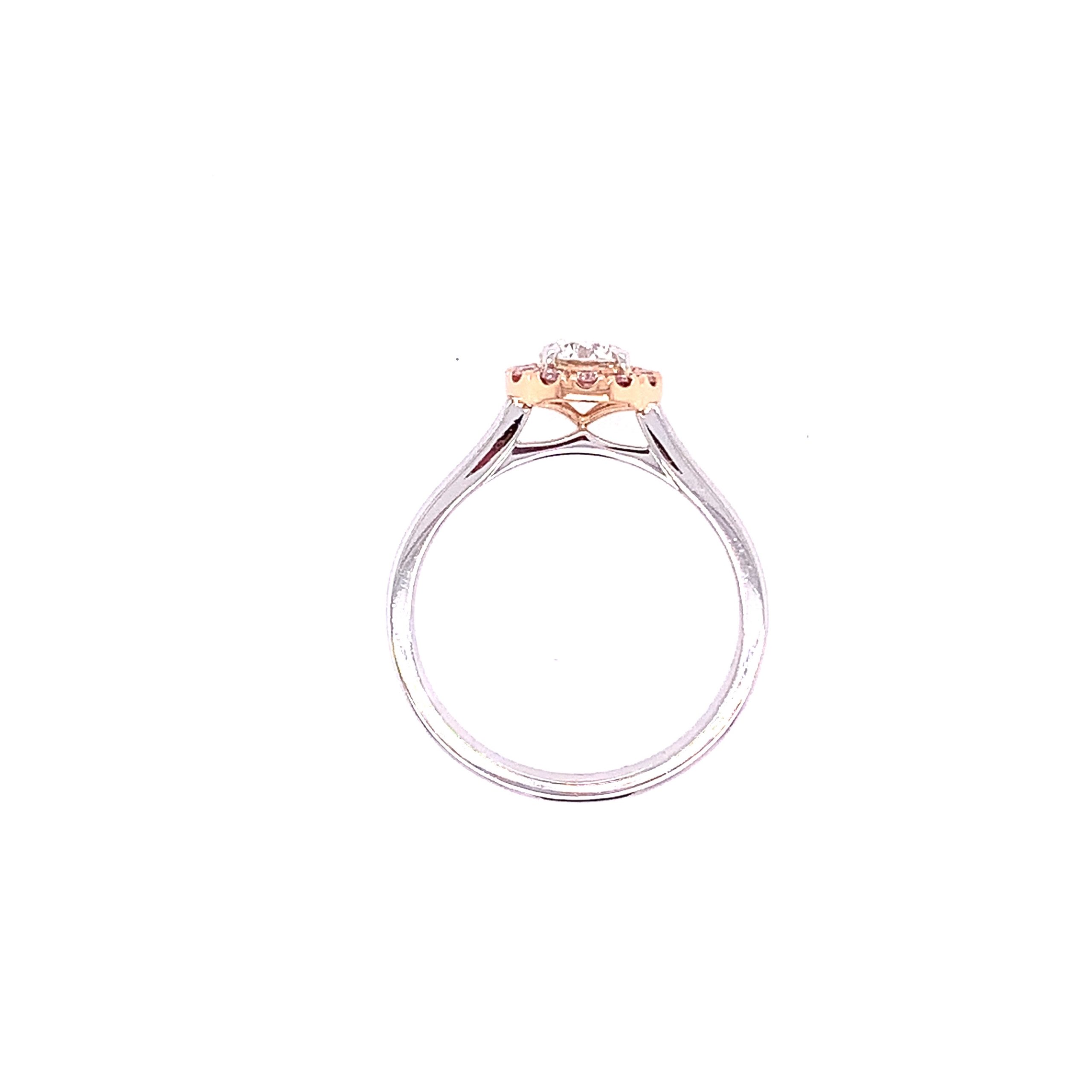 Desert Rose Pink and White Diamond Ring - Image 2