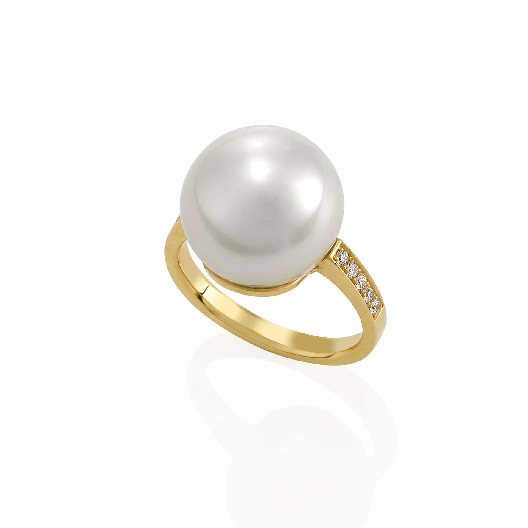 South Sea Pearl and Diamond Ring