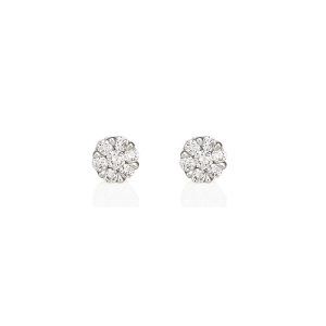 Diamond Cluster Stud Earrings (Small)