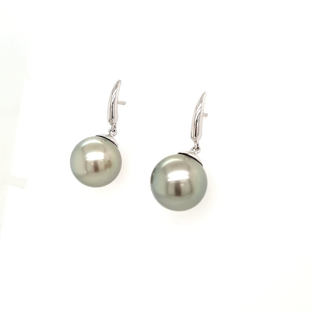 Tahitian South Sea Pearl Drop Studs - Image 2