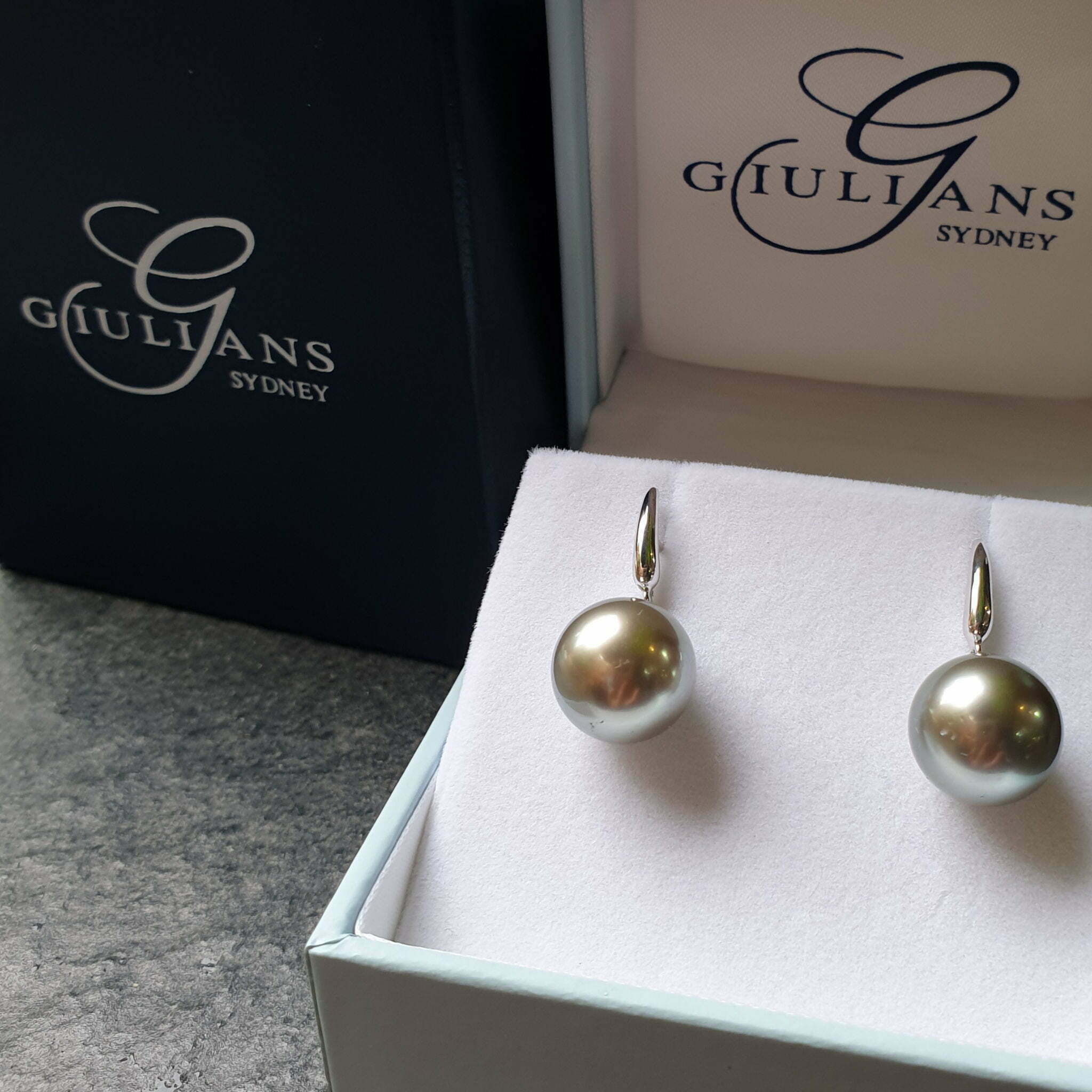 Tahitian South Sea Pearl Drop Studs - Image 4