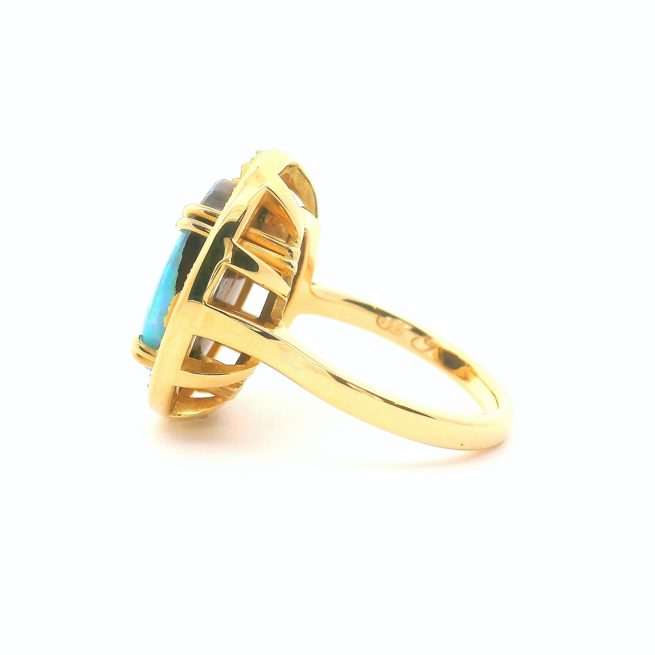 Boulder Opal Ring with 22ct Gold - Image 3